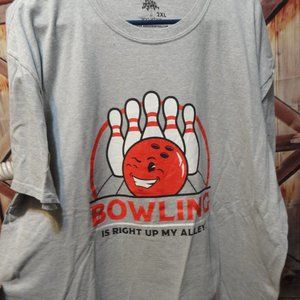 Bowling its right up my alley" single side fun T~EUC~colorful~